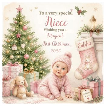 A beautiful keepsake for a very special first Christmas.&nbsp;🎄✨
This gorgeous&nbsp;Baby&rsquo;s First Christmas card&nbsp;can be personalised with the baby&rsquo;s&nbsp;name and chosen relation, making it perfect for a&nbsp;new grandchild, godchild, niece, nephew, cousin&nbsp;or another precious little one.
Created on&nbsp;luxury 6x6 linen card stock, this thoughtful and unique design makes a beautiful keepsake to treasure and look back on for years to come.
A truly&nbsp;special, personalised and meaningful card to celebrate a little one&rsquo;s very first Christmas.A beautiful keepsake for a very special first Christmas.&nbsp;🎄✨
This gorgeous&nbsp;Baby&rsquo;s First Christmas card&nbsp;can be personalised with the baby&rsquo;s&nbsp;name and chosen relation, making it perfect for a&nbsp;new grandchild, godchild, niece, nephew, cousin&nbsp;or another precious little one.
Created on&nbsp;luxury 6x6 linen card stock, this thoughtful and unique design makes a beautiful keepsake to treasure and look back on for years to come.
A truly&nbsp;special, personalised and meaningful card to celebrate a little one&rsquo;s very first Christmas.