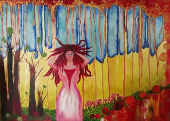 50x70cm acrylic painting on stretched canvas.&nbsp;
