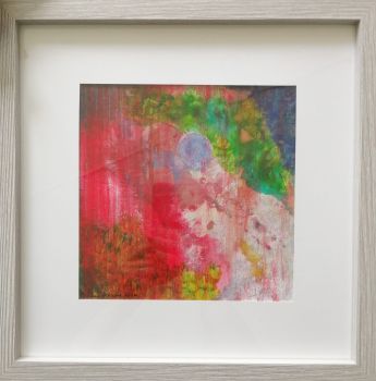 New Beginnings is an acrylic painting 15x15cm on canvas panel, framed and ready to hang.&nbsp;