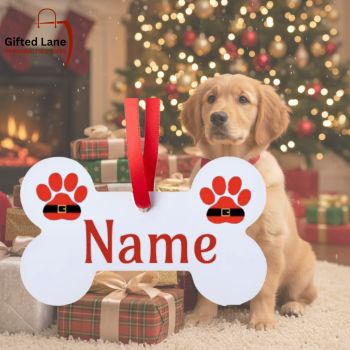 Dont forget our 4 Legged friends this Christmas with our personalised Christmas Pet Bone Tree Decoration from Gifted Lane. They can be personalised with your Pets name and pick from 6 different paw print images and would make an ideal present for your special 4 legged friend this Christmas. Another special personalised gift from Gifted Lane.