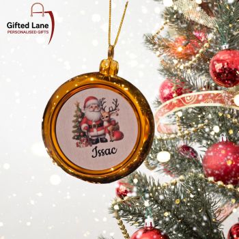 Check out our personalised cute Christmas Tree Name Bauble from Gifted Lane. Baubles come with either of two cute images and a name can also be added to make a cute personalised gift for someone this Christmas. They are available in a range of colours in solid, gloss, transparent or tinsel colours. A nice personalised gift from Gifted Lane which would make an ideal present for someone special this Christmas.
