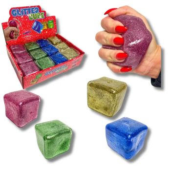 Squeeze away stress and bring some glittery fun to your day with the Squeezy Maltose Crystal Cube!