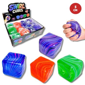 Squeeze away stress and bring some sensory fun to your day with the Squeezy Maltose Swirl Cubes!