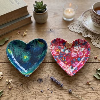 &nbsp;Hand-Decoupaged Heart Jewellery Dish | Glossy Resin Finish
&nbsp;