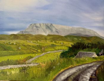 Bring the Irish countryside home with an original oil painting of Muckish Mountain and green rolling hills. 20 &times; 16 inches, from Henna's Art.