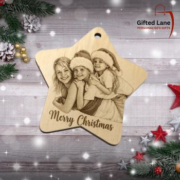 Looking for a unique Personalised Christmas Tree Decoration this Christmas. Check out our personalised Wooden Christmas Tree Decoration from Gifted Lane. Which can be personalised on both sides with any picture and a small amount of text and would make an ideal present for someone special this Christmas. Another special personalised gift from Gifted Lane.