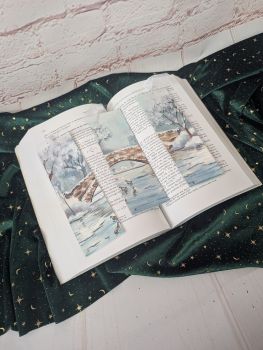Original watercolour winter bookmarks, available as two matching pairs or a three-piece set.
