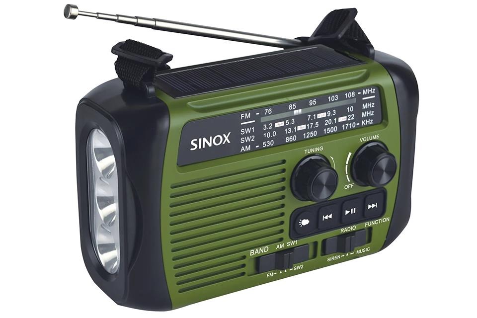 
FM/AM/SW1/SW2 Emergency Radio
Solar, Hand Crank and USB-C Charging
High Intensity 3 LED Flashlight
Emergency Siren Function
MP3 Playback from USB and Micro SD
Built-in Power Bank Function


&nbsp;
