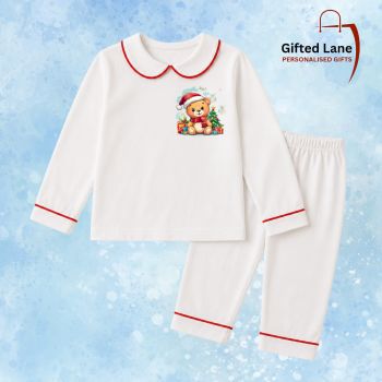 Looking for a unique Personalised Christmas Gift this Christmas. Check out our new Personalised Red Pipping Cotton Collar Children Size Pyjamas now available from Gifted Lane. Which can be personalised with a selection of Christmas images to choose from and text. They would make an unique present for someone special this Christmas. Another special personalised gift from Gifted Lane.