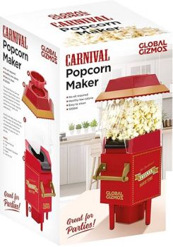 Delicious popcorn in just 3 minutes with no need for oil for health conscious snacking
Classic fairground vintage cart design ideal for movie nights in, parties and special occasions
Easy to use, lightweight design for easy mobility and simple flick switch
Dispense popcorn straight into the bowl for maximum efficiency
Easy to clean, simply wipe down after use; 2 years guarantee