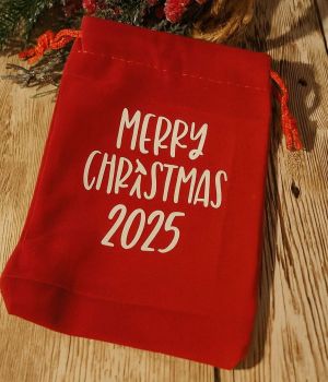 Personalised with your photo on both sides. Made from 3mm acrylic with a hanging ribbon, packed in a red velvet bag. Size is 70mm by 94mm