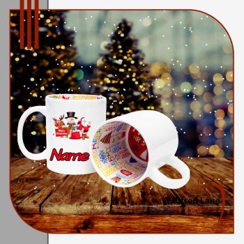 Personalised Christmas Mug with inside design is a personalised gift and a keepsake of a special day. The mug comes pre printed with a Merry Christmas Design on the inside of the mug but can be personalised with any picture or text on the outside. Another special personalised gift from Gifted Lane
