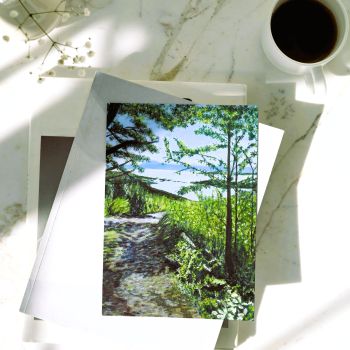 Fine art Irish landscape greeting card, 17x12cm with white envelope.
Search for my store Sarah Elliott Fine Art to view all my products.