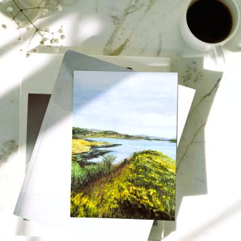Fine art Irish landscape greeting card, 17x12cm with white envelope.
Search for my store Sarah Elliott Fine Art to view all my products.