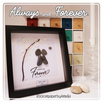 A lovely gift to congratulate them on their engagement, and a lovely memento to remind them of the happy day when they committed to each other. This piece features a couple embracing under a blooming tree. Underneath it reads &ldquo;Engaged&rdquo;, their names and date of engagement.