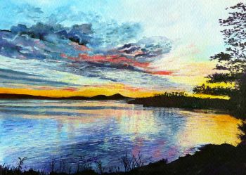 Fine art Irish print of my original acrylic seascape / landscape / skyscape painting. A beautiful sunset sky from Arundel&rsquo;s in Ahakista on the Sheepshead Peninsula in West Cork and part of the Wild Atlantic Way route. &nbsp;
Search for my store&nbsp;Sarah Elliott Fine Art&nbsp;to view all my products.&nbsp;