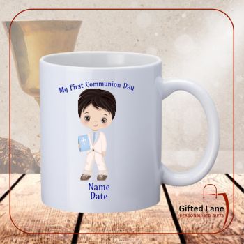 Personalised First Holy Communion Mug is a personalised gift and a keepsake of a special day. They can be personalised with any picture or text and with a date or name on them. Another special personalised gift from Gifted Lane.&nbsp;