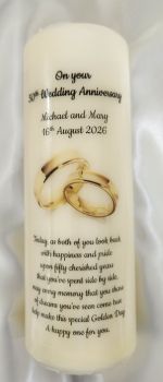 Large ivory pillar candle