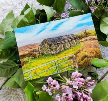 Fine art Irish landscape greeting card, 17x12cm with white envelope.
Search for my store&nbsp;Sarah Elliott Fine Art&nbsp;to view all my products.