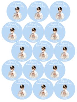 Free shipping on orders over &euro;50.
Personalised stickers, made to order. &euro;4 per sheet (approx. 20 stickers per sheet).
The size of the stickers can be changed on request and will dictate the number of stickers per sheet.
Perfect for hen parties, wedding invitations, candy cart sweet bags, christenings, communions, birthday parties etc. Extensive changes to the design may incur an additional fee &ndash; please contact the seller to discuss.