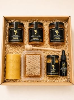 If you&rsquo;re looking for a thoughtful gift that&rsquo;s sure to delight kids and honey enthusiasts, you can&rsquo;t go wrong with the Donagh Bees gift set. This stunning collection is filled with a variety of exquisite honey and bee products sourced from Inishowen, and comes beautifully presented in a charming gift box made of sturdy cardboard. The products are elegantly arranged on a bed of soft red wood wool, creating an eye-catching display that&rsquo;s sure to impress. Plus, the set includes a lovingly handcrafted candle that adds a warm and cozy touch to any dinner table or living space. Whether you&rsquo;re shopping for a special occasion or just want to treat someone special, the Donagh Bees gift set is an excellent choice that&rsquo;s both unique and practical.
&nbsp;