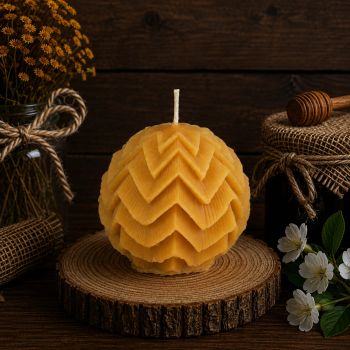 The Fairy Ball Beeswax Candle is a charming and enchanting candle made from 100% pure and natural beeswax produced by Donagh bees. With its delicate and intricate design, it resembles a fairy ball, adding a touch of magic to any room. The candle burns cleanly and evenly, emitting a natural honey scent that provides a warm and inviting atmosphere. Whether used as a decorative piece or for creating a cozy ambiance, the Fairy Ball Beeswax Candle is sure to bring a touch of wonder to any setting.
&nbsp;