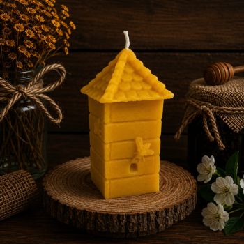 Traditional Bee Hive Candle: Bring the beauty of nature into your home with this Traditional Bee Hive Candle. Made from pure beeswax, this candle has a natural honey scent and provides a warm, comforting glow. Its unique, bee-hive design adds a touch of rustic charm to any room and is sure to become a conversation piece. Unlike traditional paraffin candles, beeswax candles release negative ions when burned, helping to purify the air and improve air quality in your home. The natural and eco-friendly nature of this candle makes it the perfect addition to your decor and a great gift for loved ones. Embrace the natural beauty of the outdoors with this Traditional Bee Hive Candle.
&nbsp;