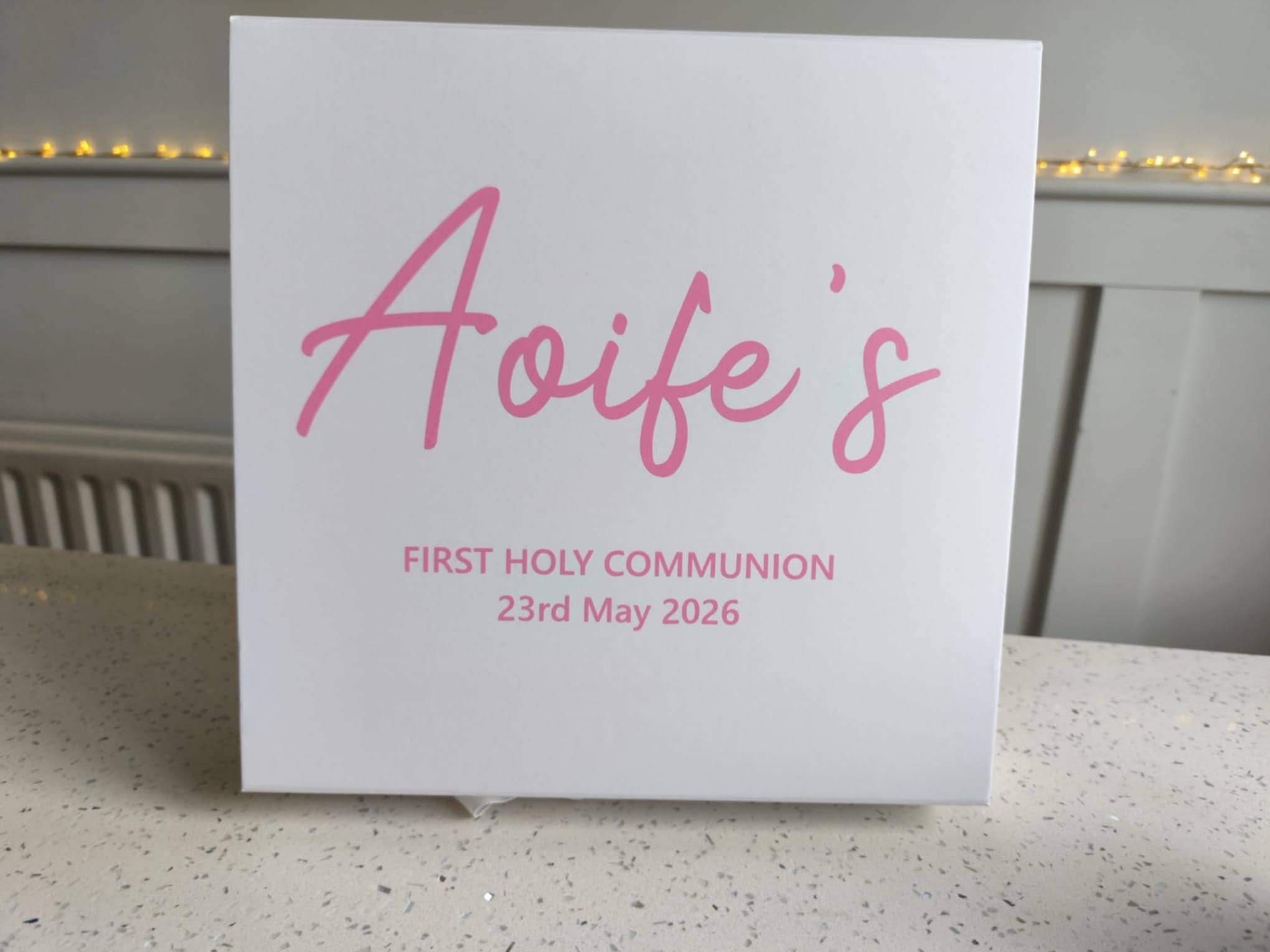 LUXE Personalised First Holy Communion Keepsake Box&nbsp;12&nbsp;x 12&nbsp;inches&nbsp;