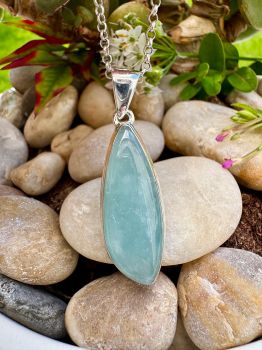 This beautiful Aquamarine set in Silver Necklace is handmade and perfect for a special birthday gift. It is made with sterling silver and has a great price. It is a stunning piece of jewelry that will bring joy and happiness for many years to come. It is the perfect way to show your love and appreciation.