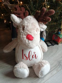 🦌 Our Beautiful Personalised Reindeer Teddy / Pyjama Cases ✨