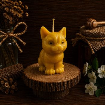 ntroducing the Charming Cat Candle &ndash; a petite masterpiece that adds a touch of feline elegance to your space. Crafted with attention to detail, this delightful candle embodies the grace of a cat. Watch as its flickering flame casts captivating shadows, creating a soothing ambiance. With a subtle aroma and a burn time of 7 hours, it&rsquo;s the perfect addition to cozy moments or thoughtful gifting. Specifications: Height: 65mm Width: 50mm Weight: 60g Burn Time: 7 hours