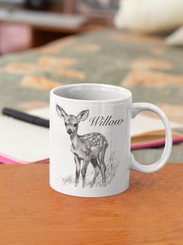 ❤ Personalised Fawn Mug.