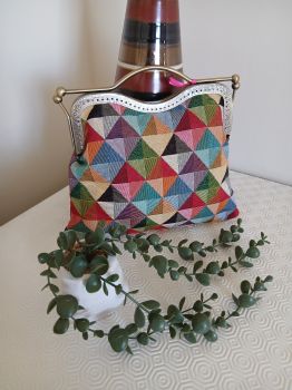 Handcrafted Vintage Inspired Airy Fairy Handbag &ndash; Arc &ndash; Tapestry Diamonds&nbsp;
