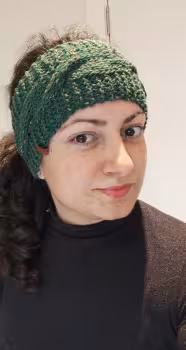 Headband new yarn and colour 70% merino wool and 30 % silk so soft and warm! 