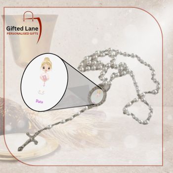 Personalised First Holy Communion Rosary Beads is a personalised gift accessory and a keepsake of a special day. They can be personalised with a picture and with a date or name on them. Another special personalised gift from Gifted Lane&nbsp;