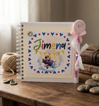 Handmade scrapbook album. Kids designs.