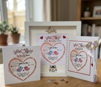 Personalised gifts for Couples. Wedding/ Engagement Handmade frame.