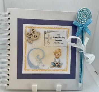 Personalised First Communion keepsake scrapbook album.