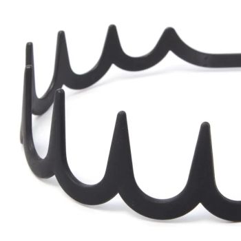 Skin Care Women Black Zig Zag Hair Band Plastic Shark's Tooth Alice Strap Headband Hair Je Hair Bands For Women