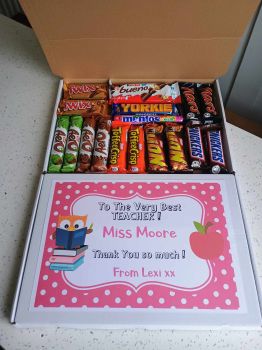 Personalised Teacher Chocolate Bar Gift Box&nbsp;