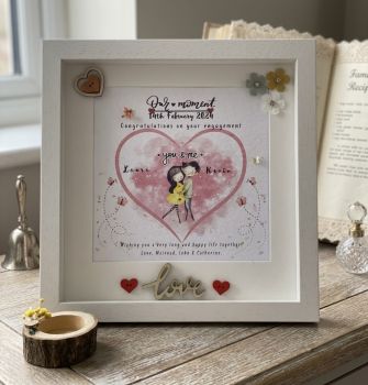 Beautiful&nbsp;Engagement frame, gift for couples .