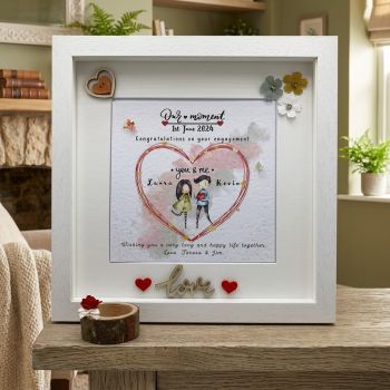 Engagement frame, gift for couples .