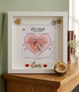 Engagement frame, gift for couples .