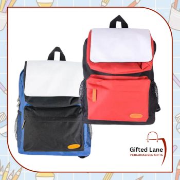 Personalised Rucksack / School Bag can make a special and unique gift for a Child or for a School Bag. They can be personalised with any pictures or text on them with a child favourite picture or hobby, cartoon, music or sporting star and their name on them if you wish. Bag come in either Black/Blue or Black/Red in colour. Another special personalised gift from Gifted Lane. Remember a personalised gift from Gifted Lane is always a special gift.