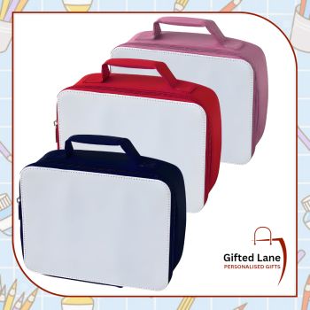 Personalised Insulated Lunch bag can be personalised with any pictures or text on them with a child favourite picture or hobby, cartoon, music or sporting star and their name on them if you wish. Bag come in Black, Red or Pink in colour. Another special personalised gift from Gifted Lane. Check out our store today and view our full range of personalised gifts from Gifted Lane. Remember a personalised gift from Gifted Lane is always a special gift