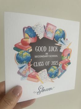 


ChatGPT









Personalized First Day at Secondary School Card
Celebrate this important new chapter with a special card:

Customizable:&nbsp;Personalize with the student&rsquo;s name and the date for a unique keepsake.
Elegant Glitter Accents:&nbsp;Adds a touch of sparkle to mark the occasion.
Trinket Card:&nbsp;A beautiful keepsake to cherish this milestone forever.

A thoughtful way to celebrate their first step into secondary school life and make the day even more memorable! 🎒✨📚





