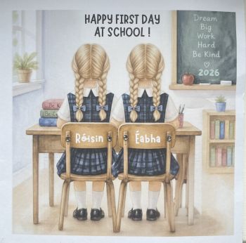 Celebrate a milestone made even more special with a beautifully handcrafted First Day at School keepsake card for twin girls.
Thoughtfully designed to capture this unforgettable moment, each luxury 6x6 keepsake card is&nbsp;personalised with both twins' names, creating a treasured reminder of the day their school journey began.
Every detail is made just for them, with the option to&nbsp;customise each twin's hairstyle and hair colour, making every card a truly bespoke keepsake that reflects their unique personalities.
Printed on luxurious&nbsp;6x6 deluxe hammered cardstock, this premium-quality card is lovingly created to be cherished for years to come. Whether displayed in a memory box or kept as a treasured memento, it's a meaningful way to celebrate this once-in-a-lifetime milestone.
A unique, thoughtful and beautifully bespoke keepsake, created with love&nbsp;for moments that deserve more.