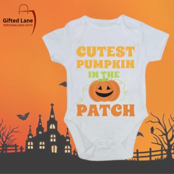 Personalised Halloween Baby Vests are a fun and unique clothing for a baby Halloween dress up or even a Baby First Halloween. They are available in sizes 0-3 months up to 6-12 months. Please check our size guideline chart before ordering baby vests.&nbsp;They can come with the design as advertised adding your own pictures and details or can be personalised with your own design, picture or text on them. Another special personalised gift from Gifted Lane. Check out our store today and view our full range of personalised gifts from Gifted Lane.
