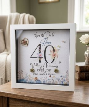 Printed wedding anniversary with wooden embellishments
