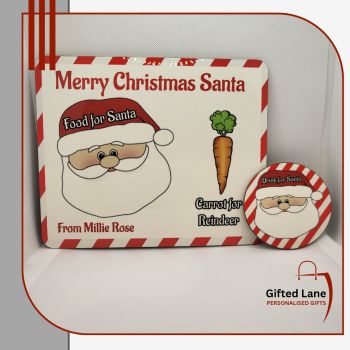 Leave out a drink and treats for Santa this Christmas with Personalised Santa Christmas Eve placemat and coaster.They come in two designs as shown and can also be personalised further with any picture or text on them. Another special personalised gift from Gifted Lane